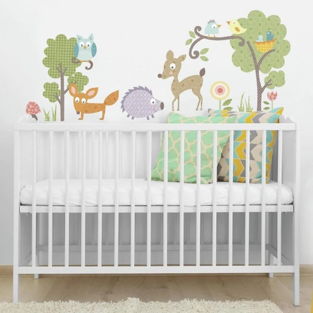 Forest Animals Peel Stick Wall Decals Woodland Critters Stickers Kids Room Decor